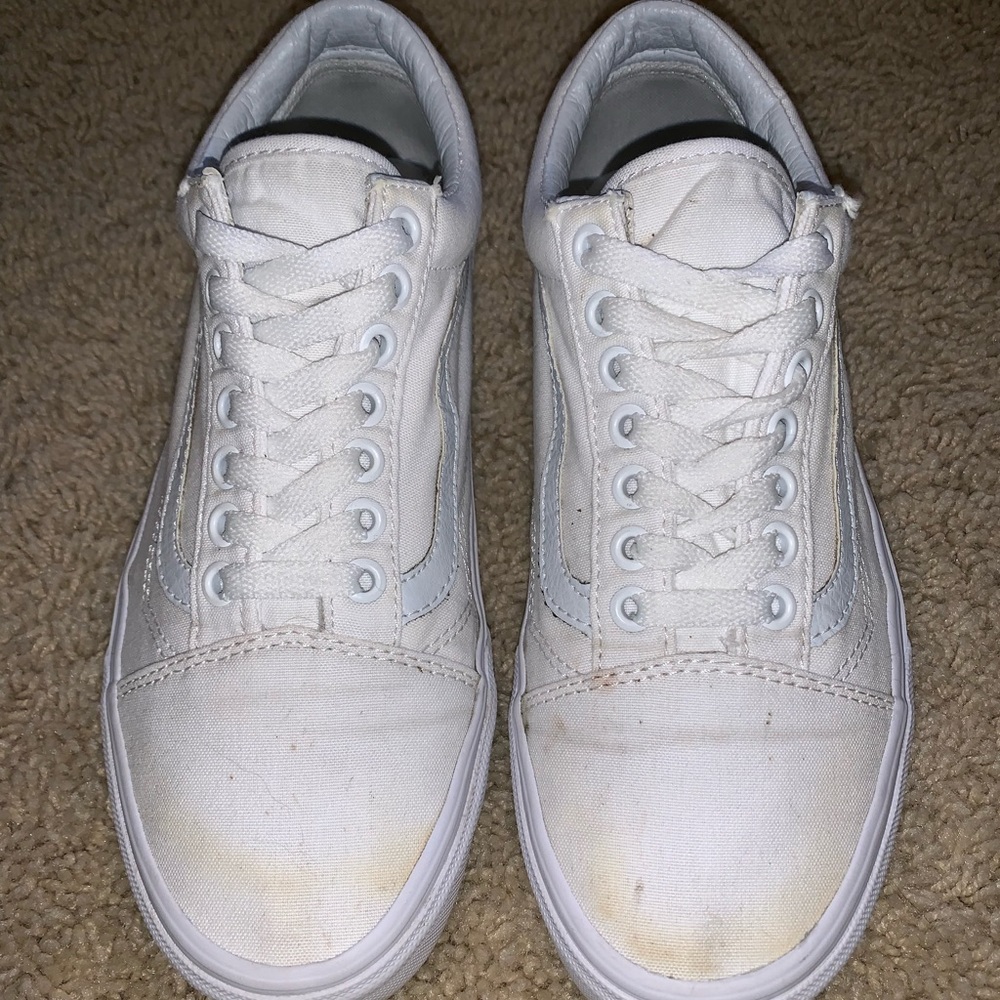 True White Old Skool Vans